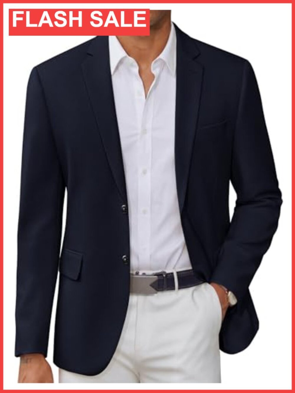 Men's Slim Fit Two Button Lightweight Casual Sport Coat Blazer